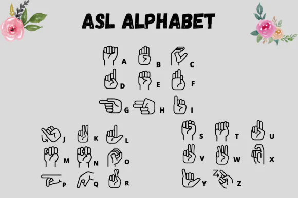 ASL Alphabet Flashcards | Printable American Sign Language A-Z Learning Cards for Kids, Beginners, Homeschool, Classroom, Special Education & Sign Language Practice