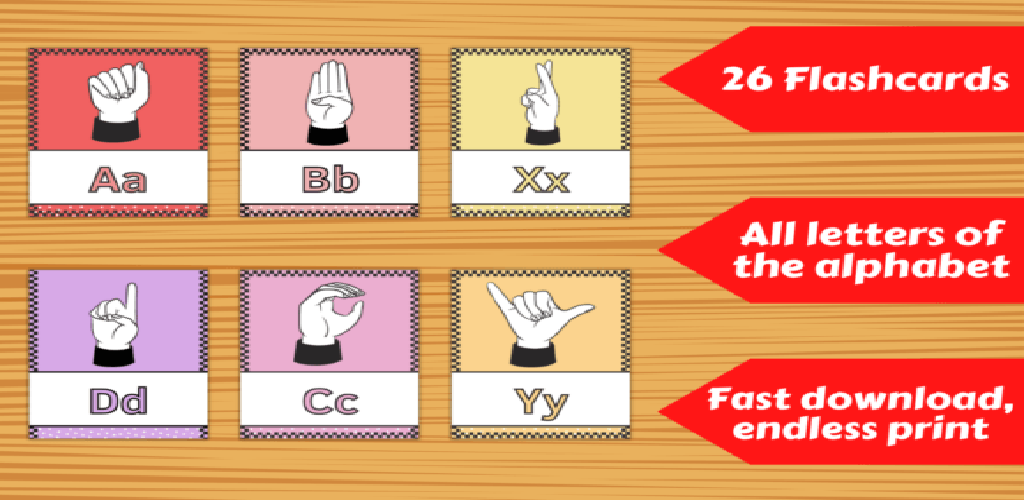ASL Alphabet Flashcards for Kids Printable | American Sign Language Learning Cards .
