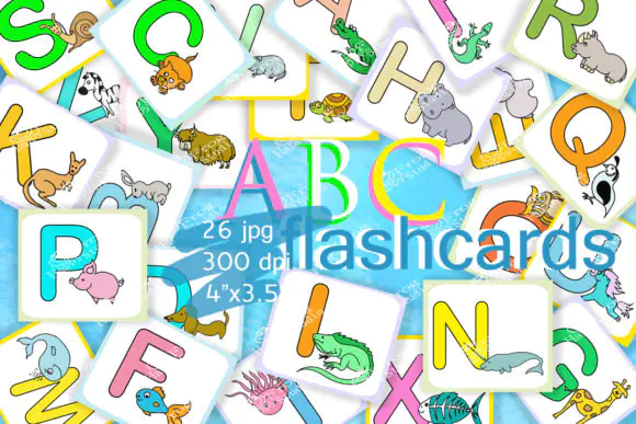 ABC Flashcards for Kids Alphabet | Printable Animal Alphabet Learning Cards for Preschool, Kindergarten, Homeschool, Classroom, Letter Recognition & Early Literacy Activities
