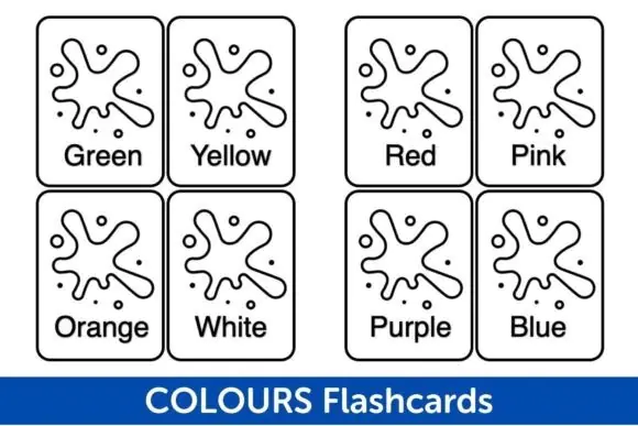 Printable Colours Flashcards | Color Learning Cards for Toddlers, Preschool, Homeschool, Classroom Activities, Colour Recognition & Hands-On Early Learning