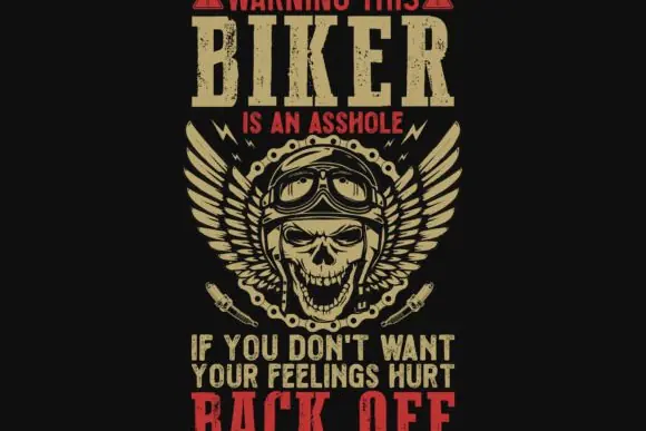 Motorcycle or Biker Rider T Shirt Design PNG SVG AI EPS – Premium Retro Biker Graphic for Print on Demand, Apparel, Mugs, Sweaters, Shopify, Amazon Merch and POD Store Use
