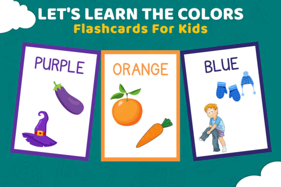 Let’s Learn the Colors Flashcards Printable A4 | Color Learning Cards for Toddlers, Preschool, Pre-K, Homeschool & Classroom Educational Resource
