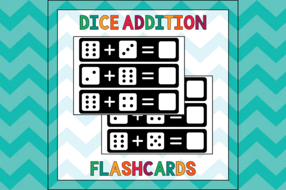 Dice Addition Flashcards | Printable Math Addition Cards for Kids, Homeschool, Classroom Warm-Ups, Morning Work, Short Assessments & Early Number Practice