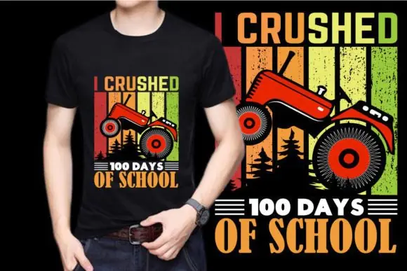 100 Days of School Quote Vintage T Shirt SVG PNG DXF EPS – Retro School Celebration Graphic for Print on Demand, Teacher Shirts, Student Apparel, Mugs, Sweaters and Classroom Merch