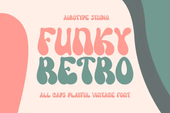 Funky Retro Font | Bold All-Caps Vintage Display Typeface for Logos, Crafts, Posters, Branding, Stickers, Sublimation & Retro Designs