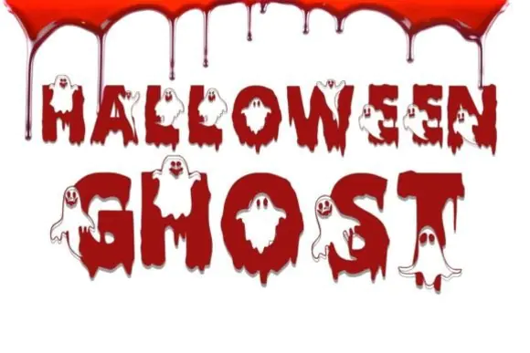 Halloween Ghost Font | Spooky Fun Decorative Drippy Font with Cute Ghosts for Halloween T-Shirts, Invitations, Posters, Stickers & Crafts