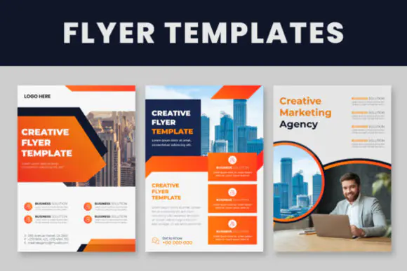 Editable Flyer Templates Small Bundle | Professional A4 Marketing Flyer Designs | Illustrator AI & EPS Promotional Flyer Templates for Business, Events, Services, Branding & Advertising
