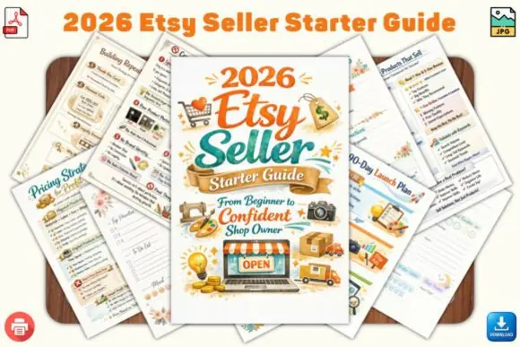 2026 Etsy Seller Starter Guide | Beginner Blueprint for Etsy Success | Etsy SEO, Digital Products & Print-on-Demand Business Guide | KDP Ready Ebook