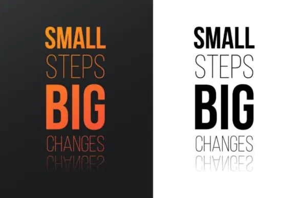 Small Steps Big Changes Business Quote Banner Template | Inspirational Entrepreneur Mindset Design | Editable EPS Motivational Quote Graphic | Success, Growth & Personal Development Poster