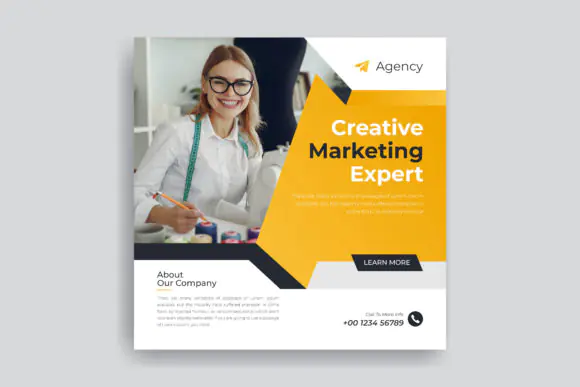 Business Social Media Post Design Ads Template, Editable Facebook Promotional Post, Corporate Marketing Banner, AI Business Advertising Graphic