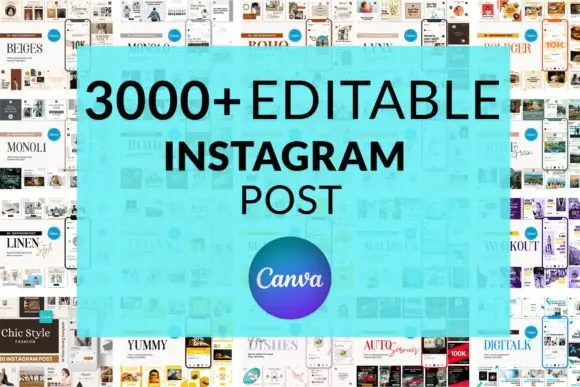 3000+ Editable Instagram Post Templates Bundle | Canva Social Media Templates for Coaches, Creators, Small Businesses, Bloggers, Brands & Digital Marketers | Ready-to-Use Instagram Content Design Kit
