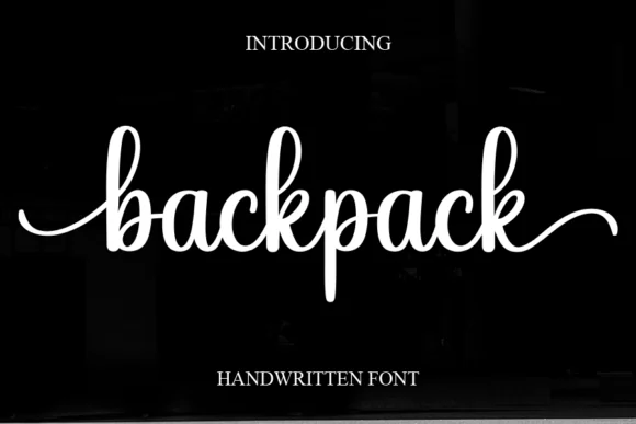 Backpack Font | Sweet Cursive Handwritten Typeface for Logos, Branding, Wedding Designs, Greeting Cards, Fashion Lookbooks & Elegant Projects