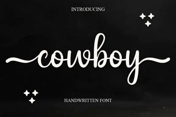 Cowboy Font | Sweet Cursive Handwritten Typeface for Logos, Branding, Wedding Designs, Greeting Cards, Fashion Lookbooks & Elegant Projects