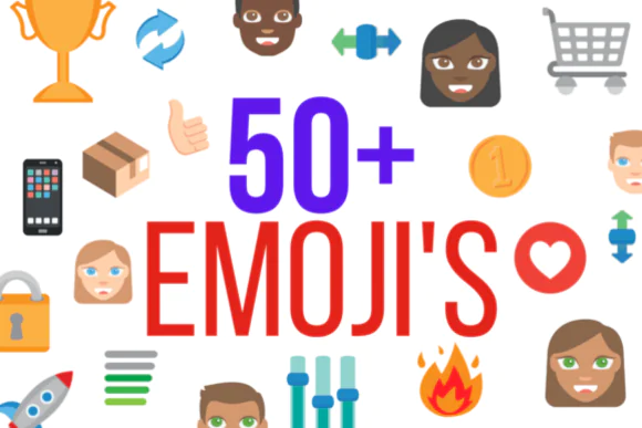 Emoji 50+ Icon Bundle PNG – Colorful Emoji Icons Pack, Social Media Graphics, Digital Stickers, UI Design Elements, E-commerce Assets, High Resolution PNG Collection