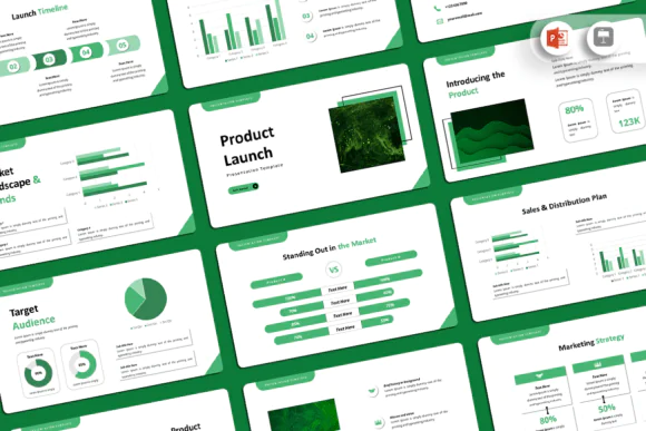 Product Launch PowerPoint Template – 15-Slide Editable Marketing Presentation Deck, Startup Pitch Deck, Business Launch Slides, Corporate Product Showcase & 16:9 PPTX Template
