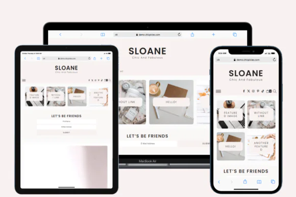 Sloane Feminine WordPress Theme – Elegant Responsive Blog Theme for Fashion, Beauty & Lifestyle Bloggers with WooCommerce, Gutenberg Support & Customizable Homepage Layouts