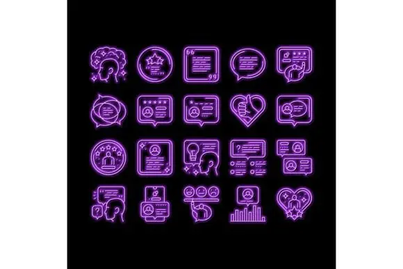 Testimonial Customer Review Neon Glow Vector Illustration – Feedback, Online Comment, Client Survey, Review Bubble & Business Social Proof Design