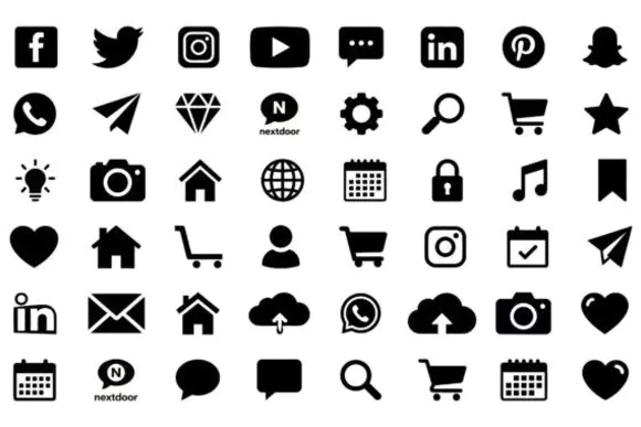 Web & Business Icons Bundle | Modern UI UX Vector Icons for Websites & Apps | Minimal Business Communication Icon Set for Branding, Mobile & Digital Design