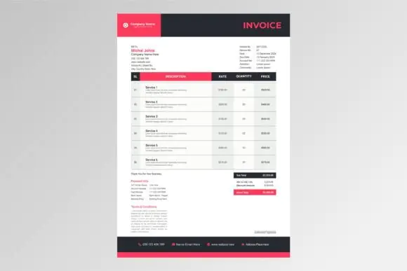 Minimalist Healthcare Invoice Design Template – Editable Canva Medical Invoice, Professional A4 Clinic Billing Form, 12 Color Variations, Print-Ready Invoice Files for Healthcare Businesses
