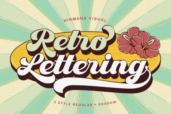Retro Lettering Font | 70s Inspired Display Typeface for Logos, Branding, Social Media, Ads, Product Designs, T-Shirts & Vintage Graphics