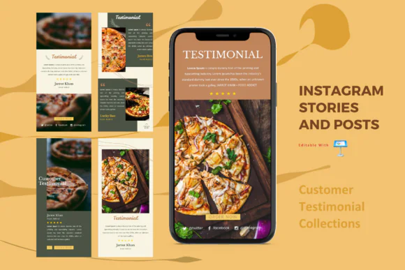Testimonial Instagram Stories and Posts Keynote Template – Editable Customer Review, Client Feedback & Business Social Proof Design for Marketing, Agency and Brand Promotion
