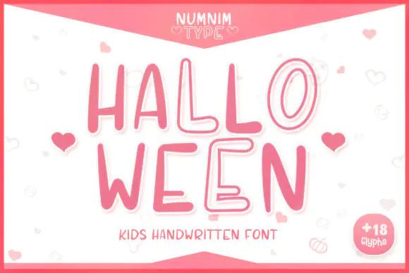 Halloween Font | Simple Friendly Handwritten Font for Cute Halloween Designs, Invitations, Cards, T-Shirts, Stickers, Crafts & Seasonal Projects