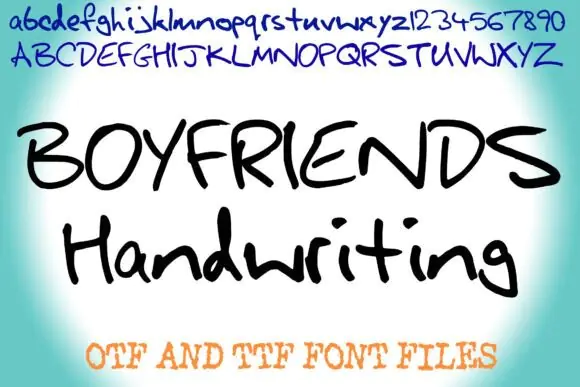 Boyfriends Handwriting Font | Authentic Real Handwritten Typeface for Digital Planners, Social Media Quotes, Branding, Cricut, Canva, Procreate & Personalized Gifts