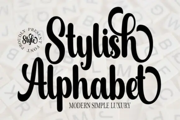 Stylish Alphabet Elegant Font – Soft Feminine Typeface for Branding, Logos, Wedding Invitations, Titles, Signs, Labels, Packaging, Social Media Graphics & Luxury Creative Designs