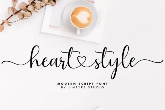 Heart Style Font | Elegant Romantic Script Typeface for Wedding Invitations, Love Quotes, Branding, Logos, Cards, Stationery & Heartfelt Designs