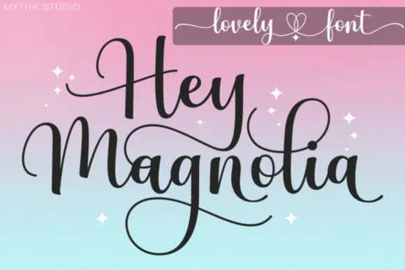 Hey Magnolia Font | Unique Handwritten Font with Glyphs & Swashes for Cricut Projects, Logos, Branding, Quotes, Invitations & Crafts