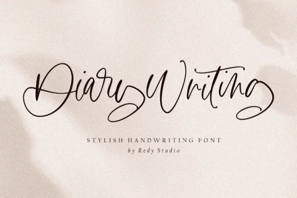 Diary Writing Font | Enchanting Handwritten Script Typeface with Swashes for Greeting Cards, Headlines, Invitations, Journals, Branding & Creative Designs