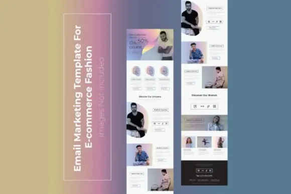 Email Marketing Template Layout | Colorful Editable Newsletter Design in Adobe Illustrator & EPS | 600×1998 Multipurpose Business Email Template for E-commerce, Corporate Brands, Agencies, Blogs, Reta
