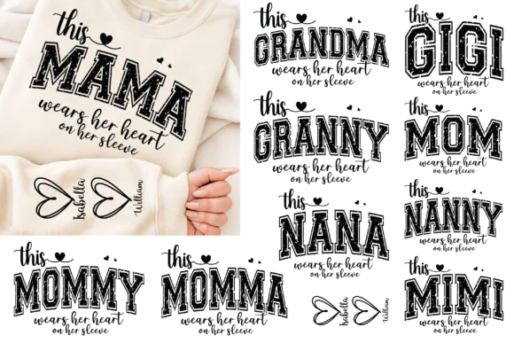 This Mama Grandma Nana Custom SVG Bundle | Personalized Mother & Grandmother Quotes SVG PNG DXF EPS | Family Shirt Design for Cricut, Silhouette, Mugs, Signs & Gifts