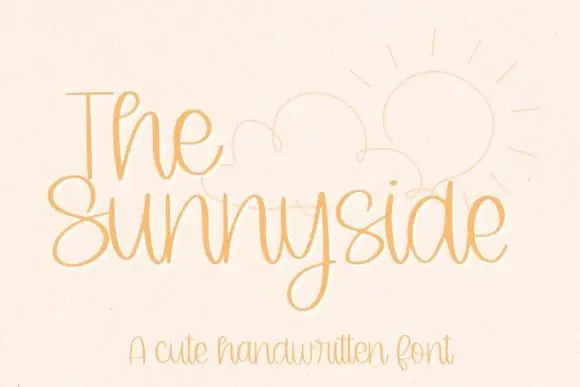 The Sunnyside Font | Cute Script Handwritten Font for Cricut, SVG Designs, Invitations, Greeting Cards, Personalized Crafts & Creative Projects