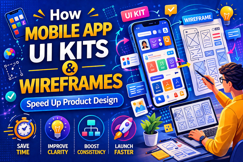 How Mobile App UI Kits and Wireframes Speed Up Product Design